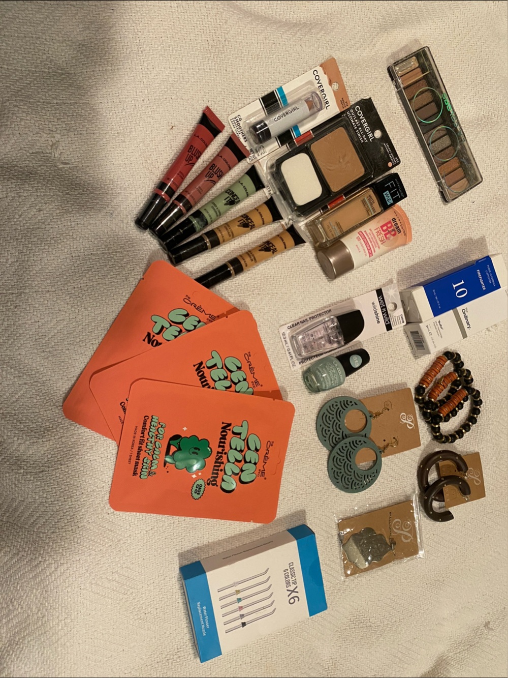 Bundle of COVERGIRL Makeup & Beauty Picks with skincare, jewelry and nail polish